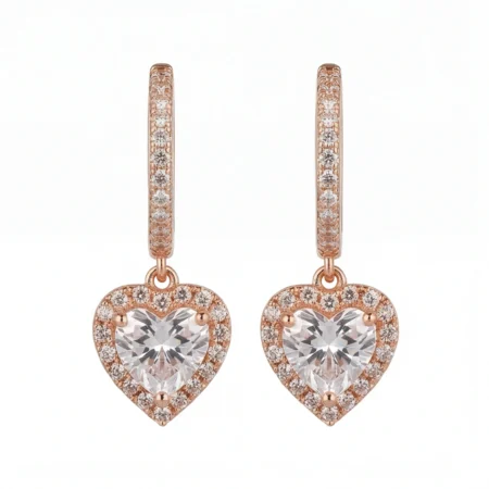Esme Rose Gold Heart Drops