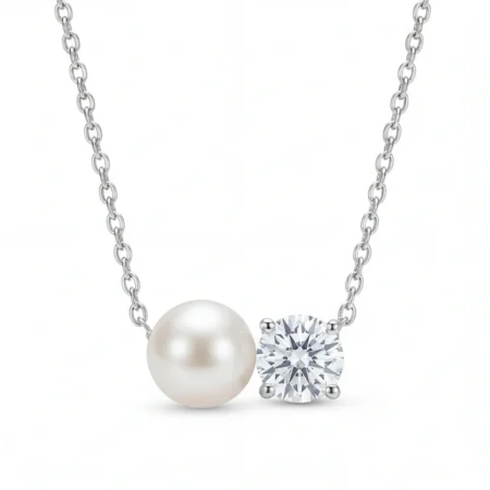 Pearl Sol Duo Necklace