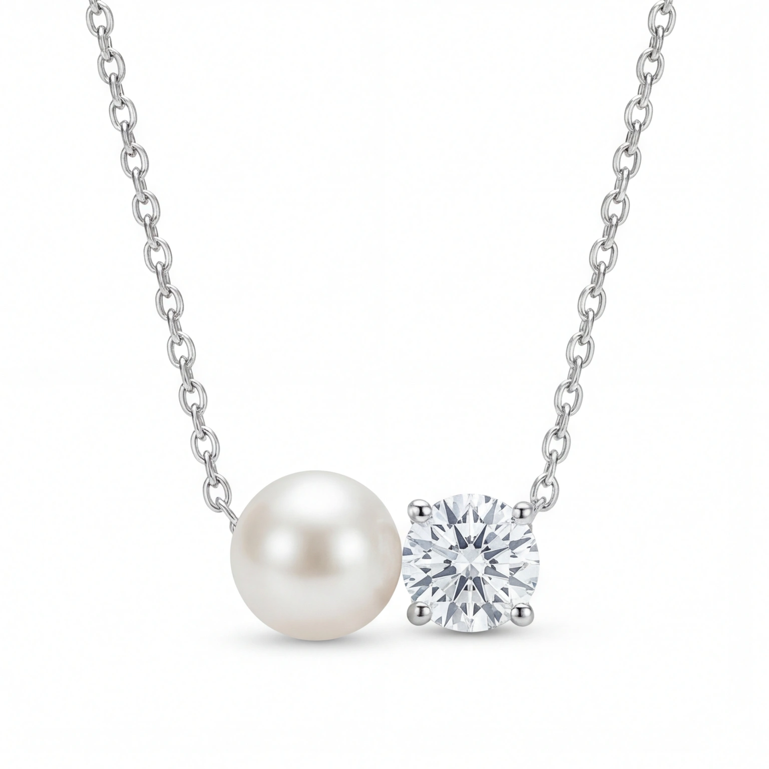 Pearl Sol Duo Necklace